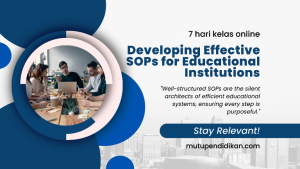 Kelas online SPMI dan SOP Lembaga Pendidikan